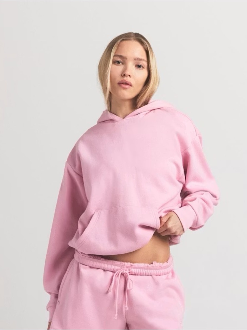 SKIMS Cotton Fleece Classic Hoodie in Halite
